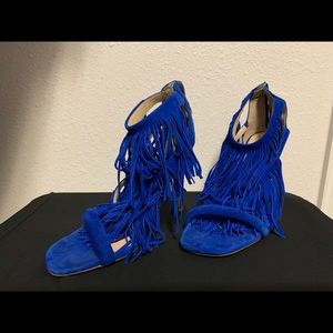 Steve Madden cobalt blue fringe sandals